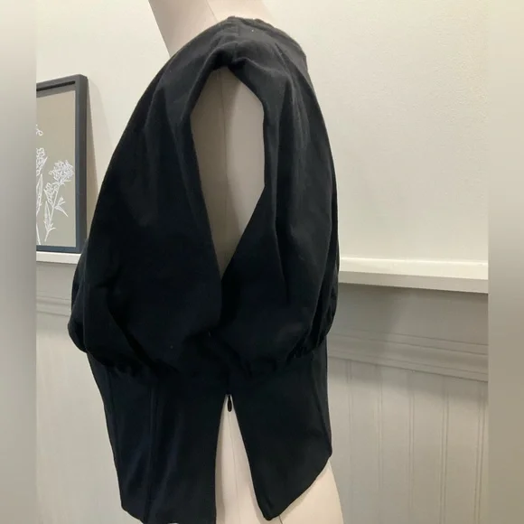 Good American Black Sleeveless Corset Top NWT XL Stretch Cotton - Picture 3 of 4